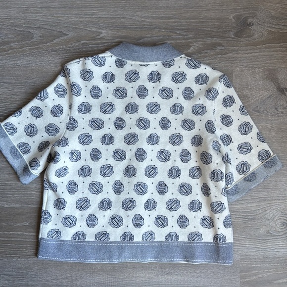NEW Maje Cardigan With Monogram Knit Large - Picture 7 of 9